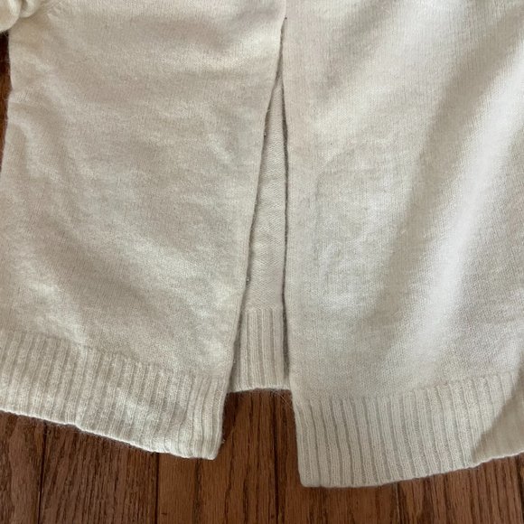 Women's Lambswool & Angora Blend Cardigan Sweater w/ Snowflake Beadwork Design - Picture 3 of 4